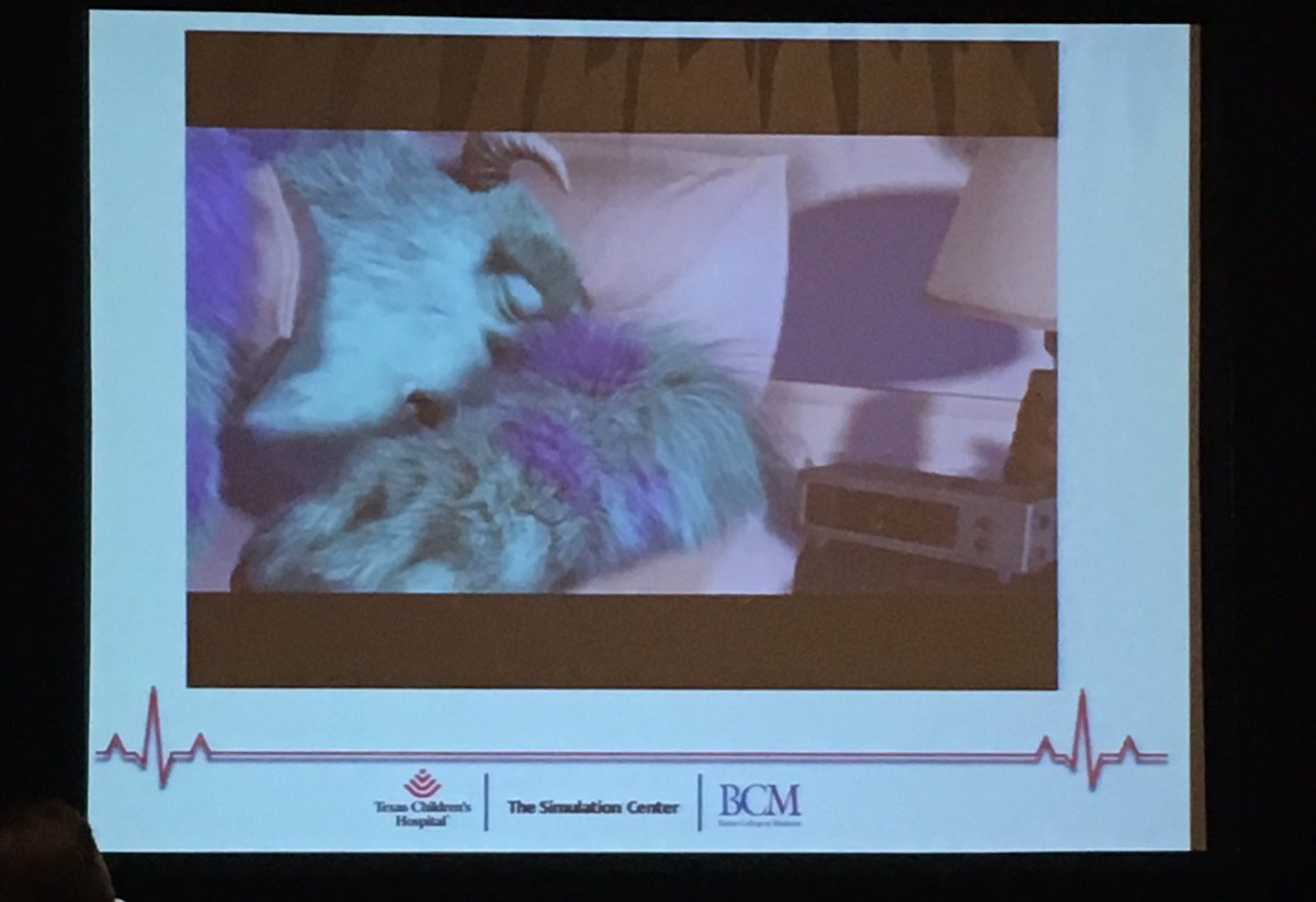 LastNamePam's tweet photo. Using a scene from "Monsters Inc." to reflect on debriefing and feedback techniques!! #2018CAAM https://t.co/JYwpLjmI4H