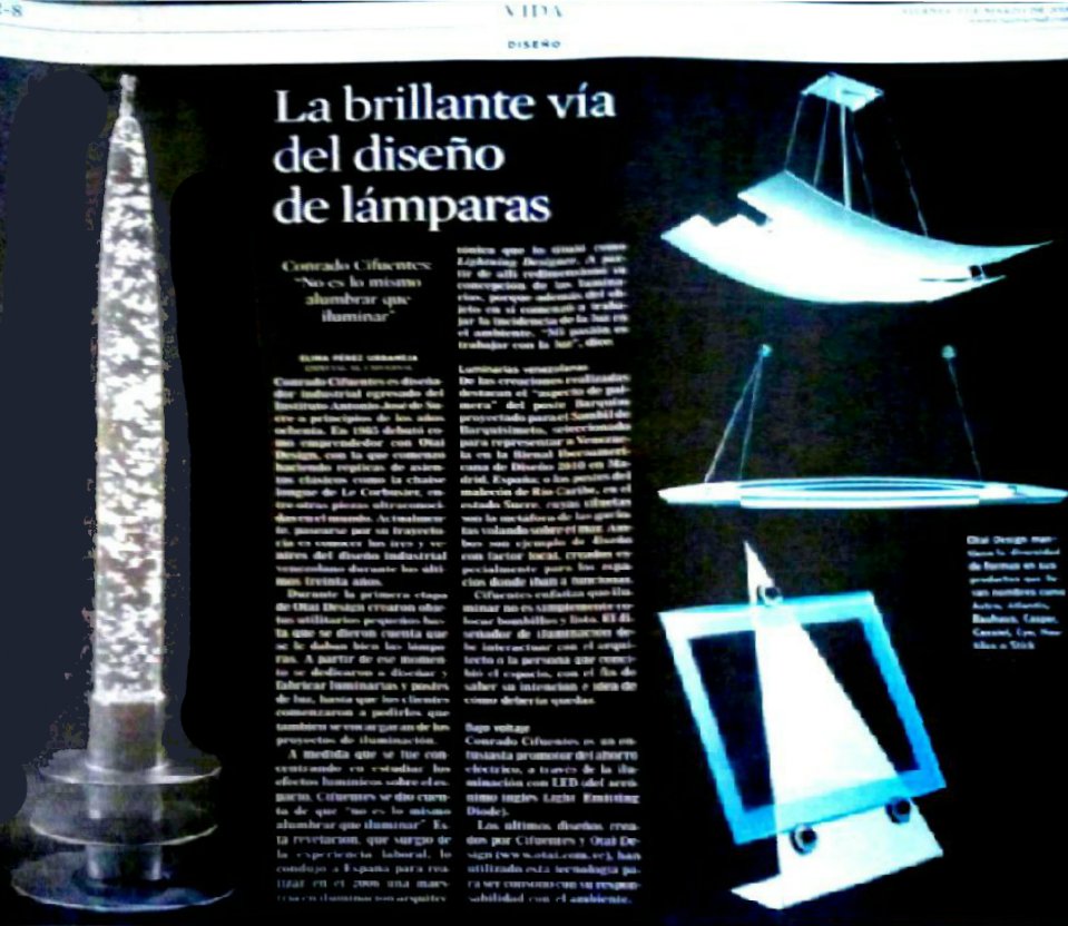 eperezurbaneja's tweet photo. Artículo sobre el #diseñadorindustrial Conrado Cifuentes publicado hoy en El Universal #LibertadparaConrado #industrialdesigner https://t.co/SMURAIIGGu