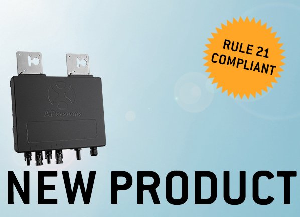 KrannichSolarUS's tweet photo. The @APsystemsSolar YC600 is Rule 21 Compliant and officially available out of all of our branches! Contact your sales representative or call our main line for pricing and more information.🌞
East: 856-802-0991
West: 760-301-5053
#solar #solarinverter #yc600 #rule21 https://t.co/AtegSsC24a
