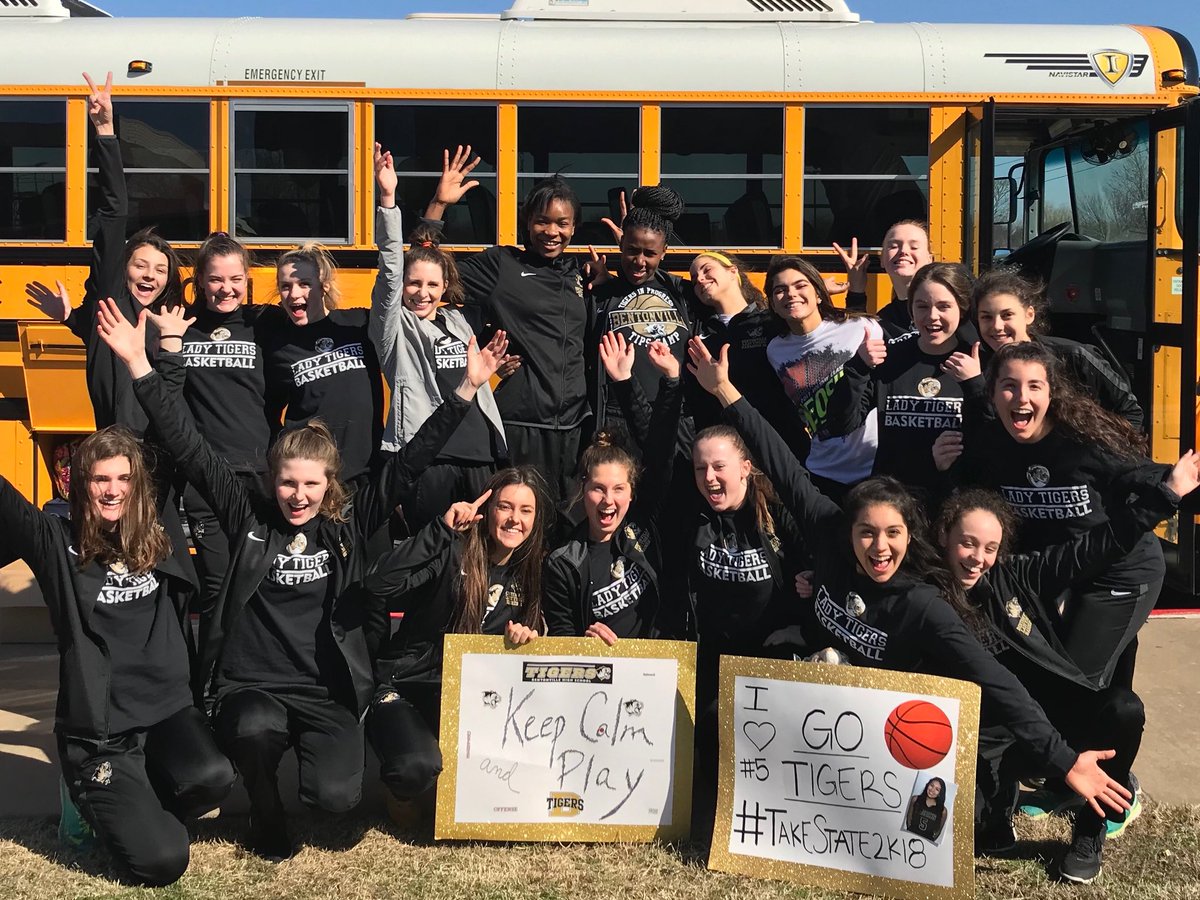 BentonvilleHS's tweet photo. The BHS Varsity Girls Basketball Team plays in the 2nd round of the Arkansas 7A state tournament tonight vs. Northside. 

Play hard and make us proud! 

#TigerUp #BHSTakeState https://t.co/lChStVeDvP