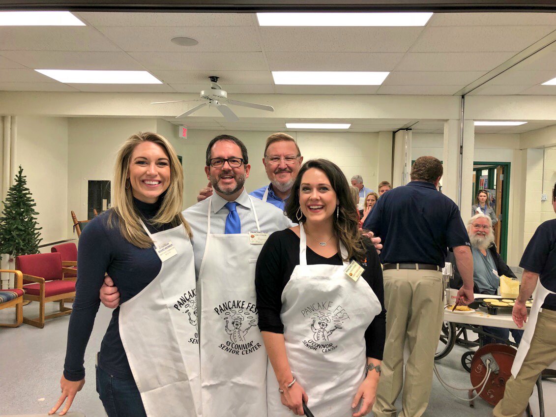 JimRagonese's tweet photo. Great to see my pals @WVLTBrittany @WVLTCasey and Russ Jensen at the OโConnor Senior Center #PancakeFest today! https://t.co/K3VFeEjRLO