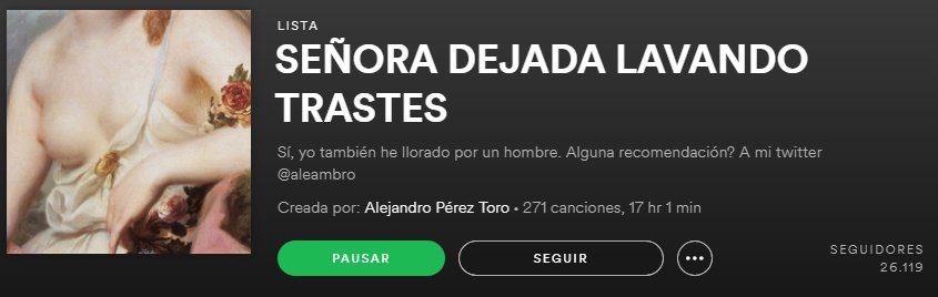 jorgervt's tweet photo. Amigos todos estos días me había negado a escuchar esta lista, pero paren todo realmente es buena! La recomiendo🎶🤟🏼 10/10 https://t.co/2ZfvysxRfS