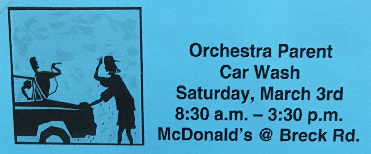 KFOrchestra's tweet photo. Make sure to stop by at our Car Wash tomorrow! 😊😎 https://t.co/vHYzEg8vCM