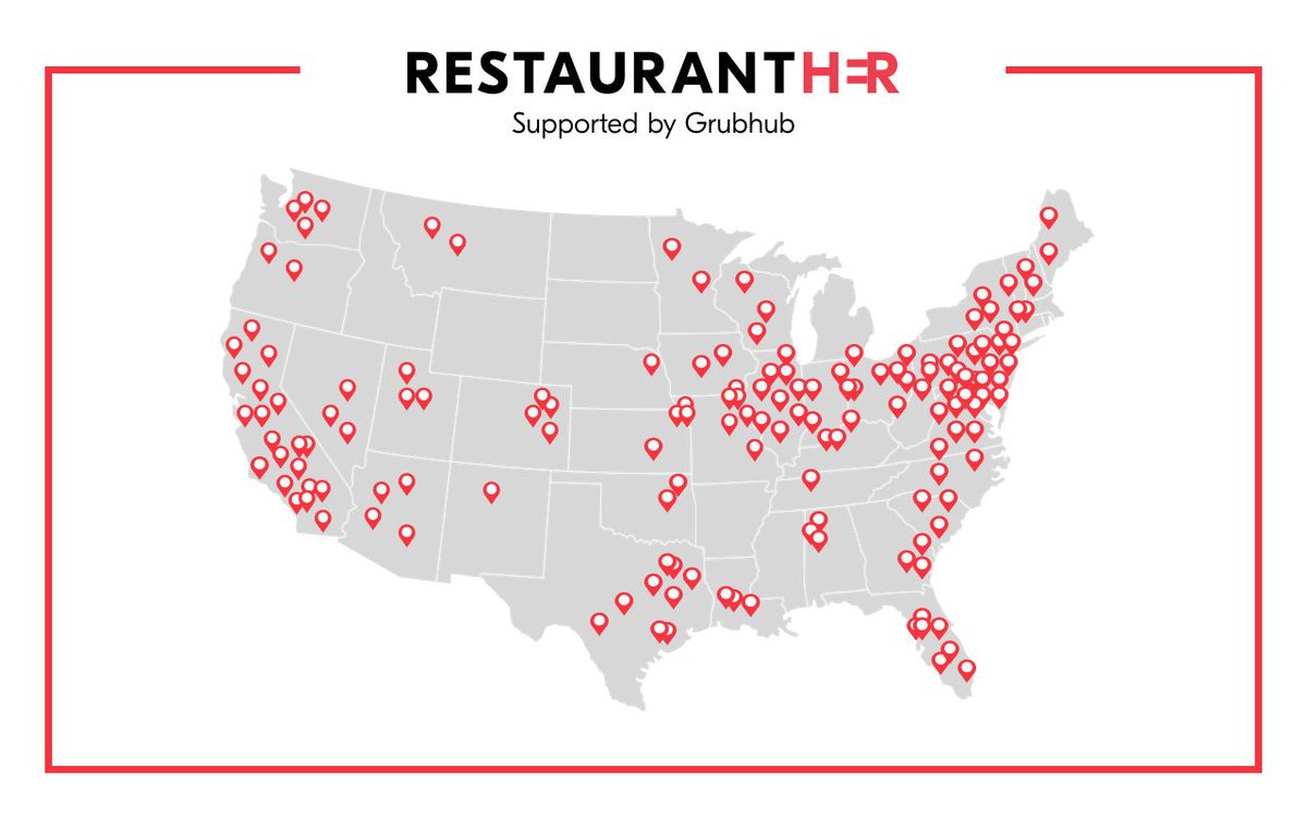 girlsnightinHQ's tweet photo. #Happy Women's History Month! Here's a handy map of women-owned restaurants from @Grubhub for all your night-in takeout needs: https://t.co/MtrpnniZNb #fromthenewsletter https://t.co/F1o45X9euC