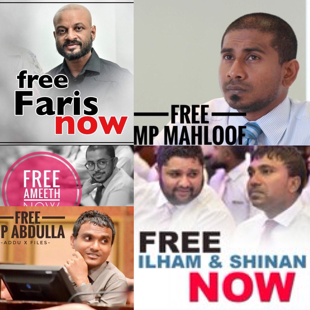MariyaDidi's tweet photo. God knows how someone is determined to be an #SoE detainee &amp; who’s not @abdulla_shahid &amp; @riyazabdulla were taken from the same spot but we understand MPRiyaz is detained under #SoE &amp; MPShahid is not
#StopArbitraryArrests 
#EnforceSCRuling https://t.co/5cAu5z4YG1