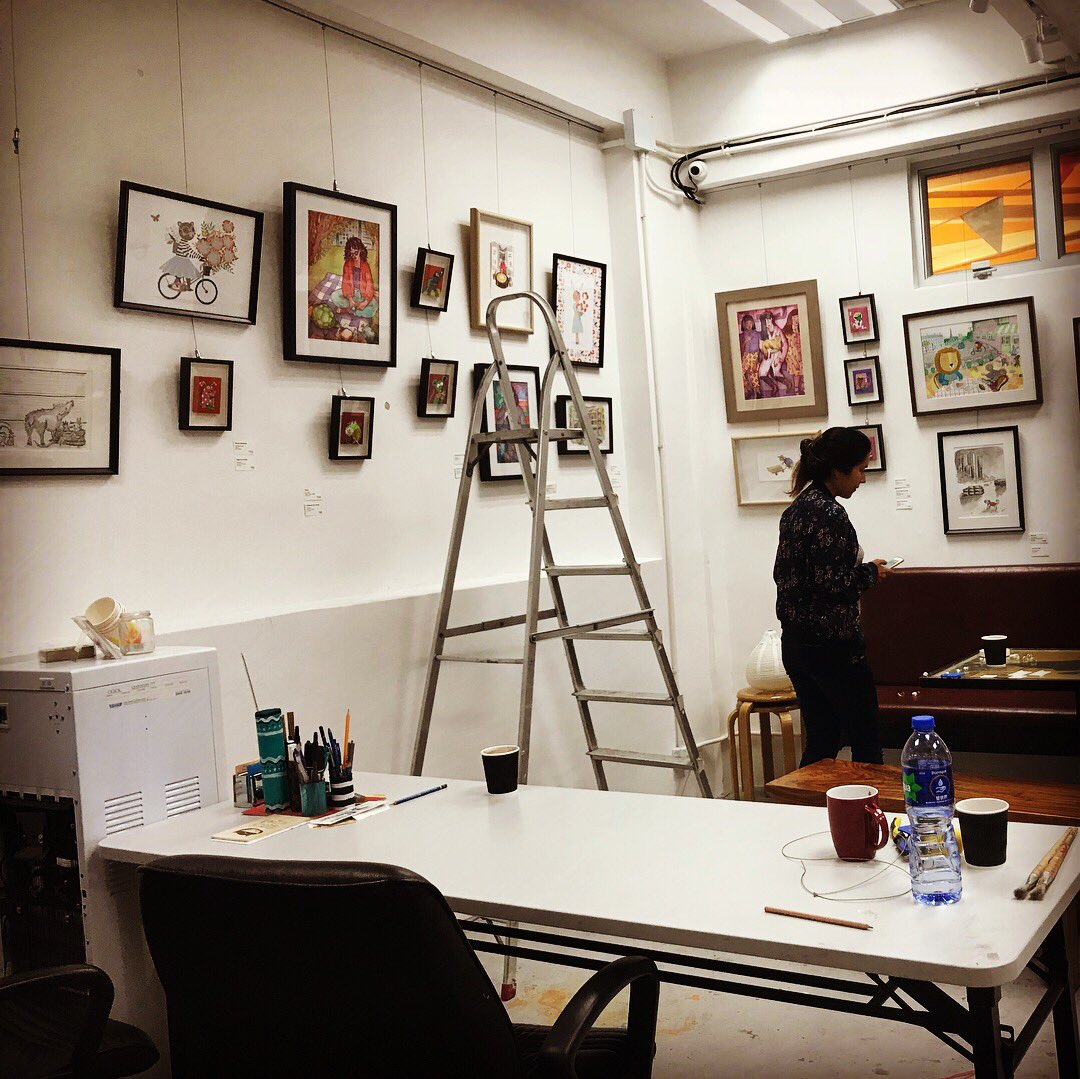 laura_mannering's tweet photo. Today is our OPENING! Illustrations are hanging, final prep underway. Hope to see you 3-8pm at Swing A Cat gallery. Show runs March 3-23. #hkillo #illustration #hongkongevents  @ Swing A Cat https://t.co/kKtHHsOJVk