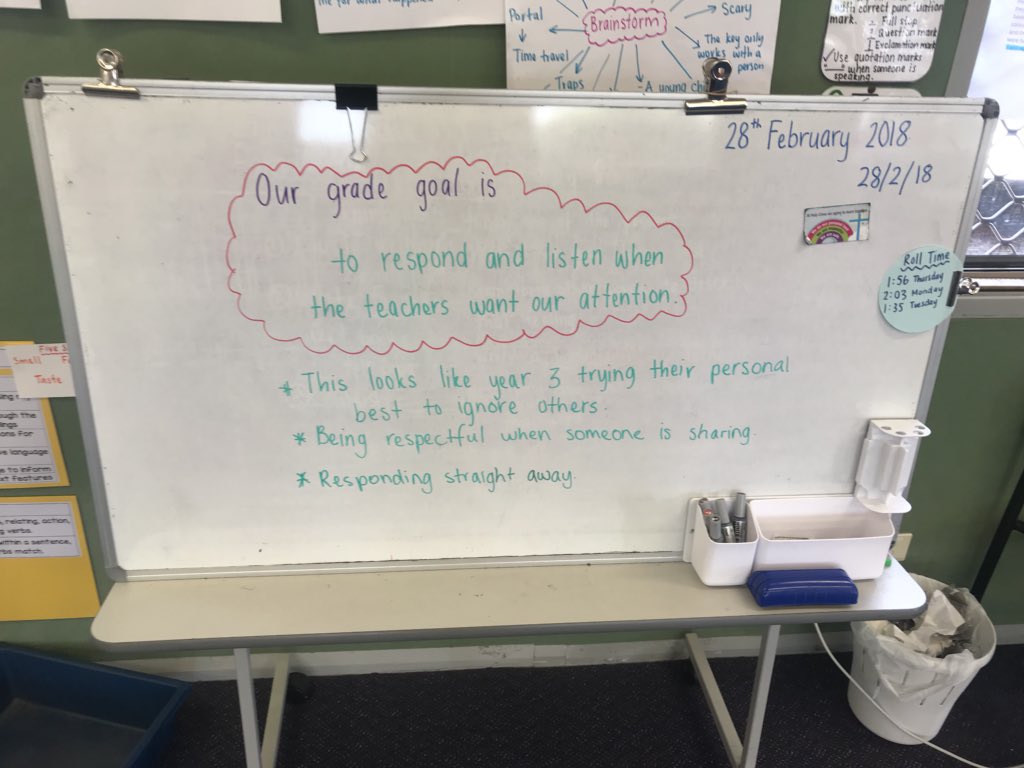 MissBindley's tweet photo. Created a grade goal across year three this week, something for all to work together as a team to achieve 🍎 #acuedu_p #gradegoal #year3 #openplanned https://t.co/YqeQsnuHsG