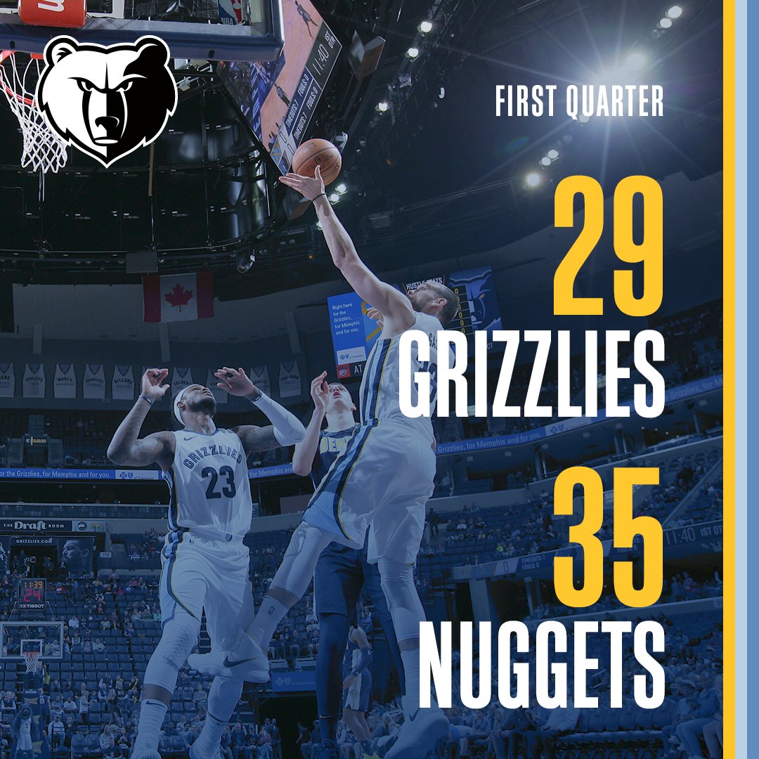 memgrizz's tweet photo. .@dillonbrooks24 is leading us with 7 points in 9 minutes 

#MEMvDEN https://t.co/9nWJflQkH2