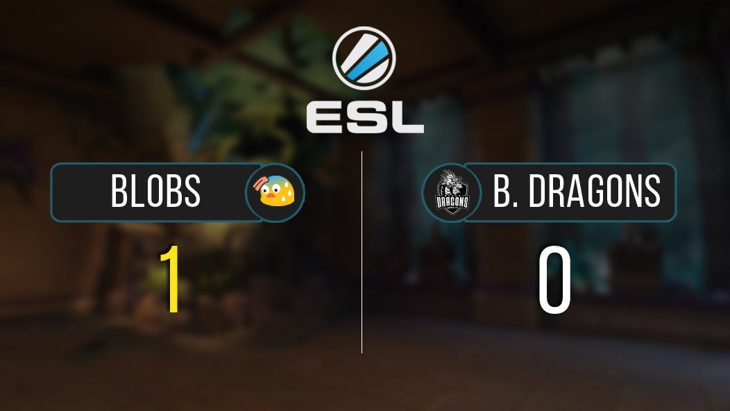 BlobSweats's tweet photo. Blobs takes the ESL semi-final against @blackdragonsBR 1-0! Great Game! https://t.co/vurmd3m9bA