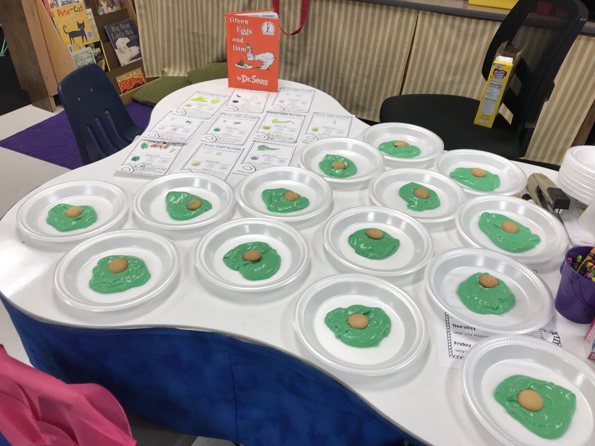 SHMrsPalmer's tweet photo. Green Eggs and Ham Day! #drseussweek https://t.co/Qn5ncayMqt