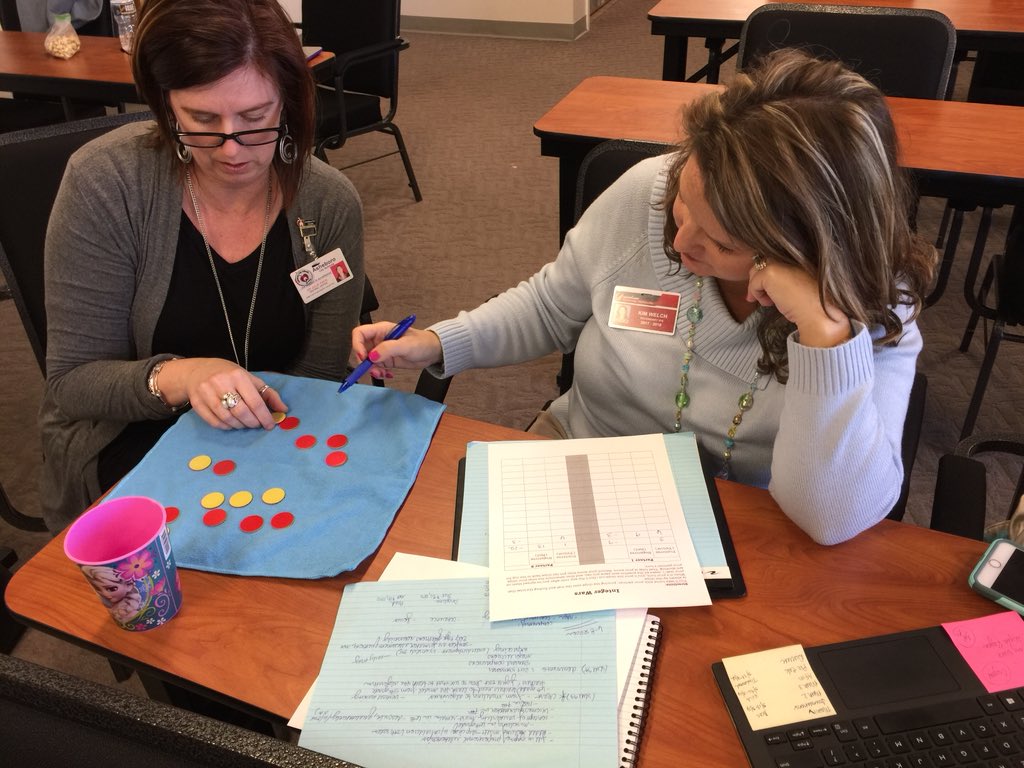 Building  conceptual understanding with hands-on tasks during revised K-8 Math standards training  @NCMathematics #ncscos #wsfcsmath