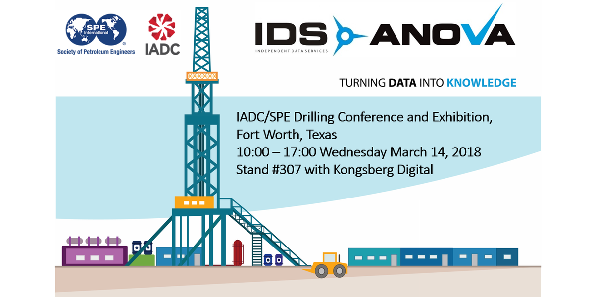idsdatanet's tweet photo. Join us at booth #307 with Kongsberg Digital at IADC/SPE Drilling Conference and Exhibition in Ft Worth, Texas Wednesday March 7, 2018 #turningdataintoknowledge #KongsbergDigital #SPE #IADC #idsdatanet #WITSML #operationalreporting #automatedreporting #automatedanalytics #SaaS https://t.co/huKFqMoQUl