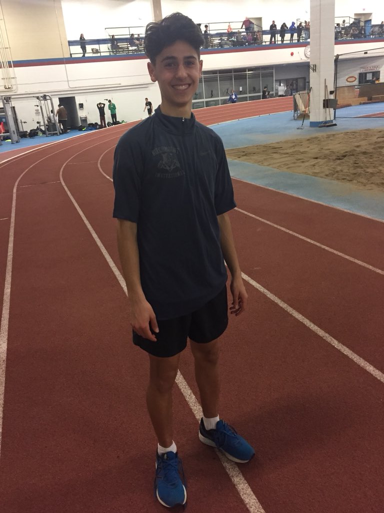 Congratulations to Joseph Falzata on setting a new meet record today at the #BirchmountInvitational. Falzata’s 3:24.30 1200m beats the previous record set by fellow #marcytf runner Mitchell LeLiever #firstrecord #goodstart