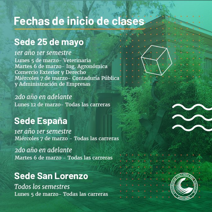 Compartimos contigo las fechas de inicio de clases. 📚😉