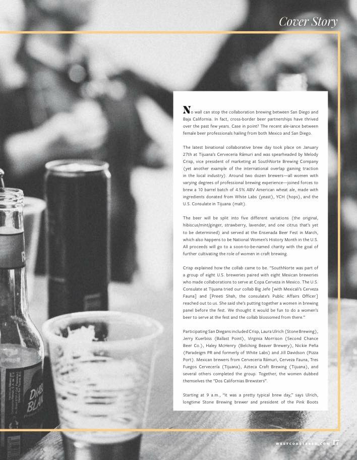 catadorasmx's tweet photo. Dos Californias Brewsters, colaboración cervecera binacional en la Revista West Coasters SD #ConsuladoGralUSAenTJ #Ramuri #EnsenadaBeerFest #SouthNorteBrewing
https://t.co/oEB9gDOIFT https://t.co/NQrHHAGA6s