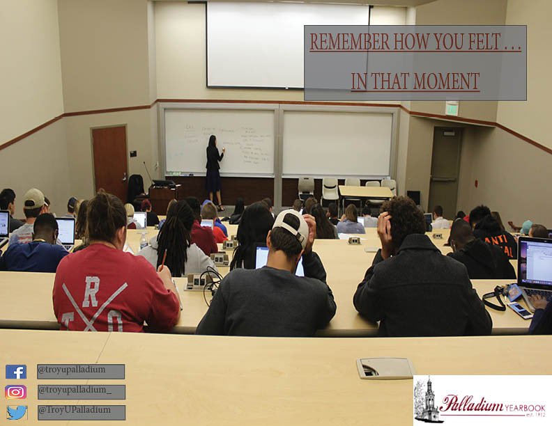 TroyUPalladium's tweet photo. Do you remember your first college class? Sitting in your seat. You're anxious and excited for the years to come. This is a feeling most of us have felt, and as Trojans, can relate to together.
#trojantraditions #countdowntopictureday #fivedays π·π https://t.co/ZwKSDHMzi5