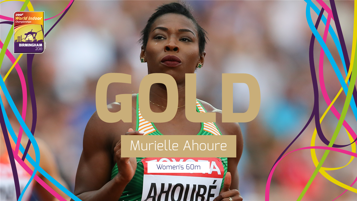 WICBham2018's tweet photo. Women's 60m final at #wicbham2018
 
🥇 @MurielleAhoure 
🥈 @majo10s70 
🥉 @Mujinga_ 

💨💨💨 https://t.co/M1g0PBiEX0