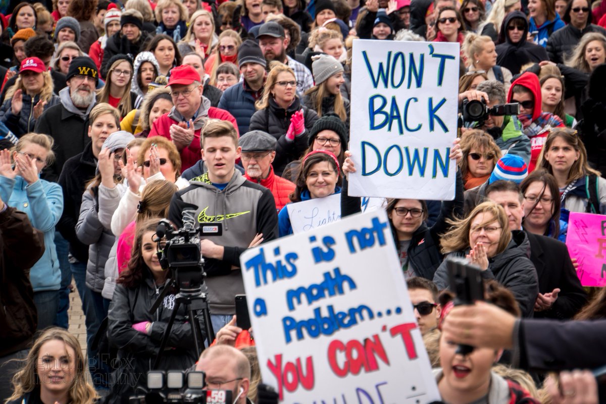 STAND WITH WV TEACHERS
West Virginia high school students organized a rally and march in support of striking teachers, March 2, 2018 #55Strong #55United
Album: facebook.com/pg/fightingfox…