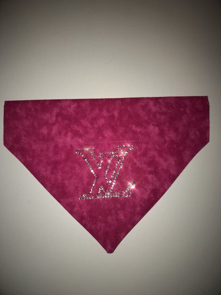 CyndeeOhara's tweet photo. My lil model in her LV inspired bling bandana and bow 😍💖🎀💎🐾 https://t.co/ETARfXkSaL