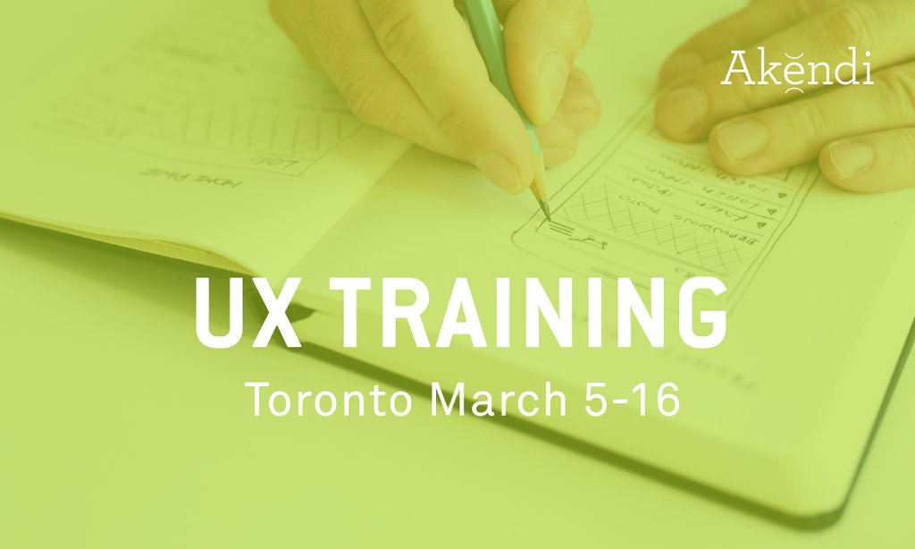 akendi's tweet photo. Add a UX certification to your credentials in 2018: https://t.co/sfvYDkjt73 #uxcourse #ux #uxottawa #uxmontreal #torontoux #professionaldevelopment #uxtraining https://t.co/R5ijZavJbp