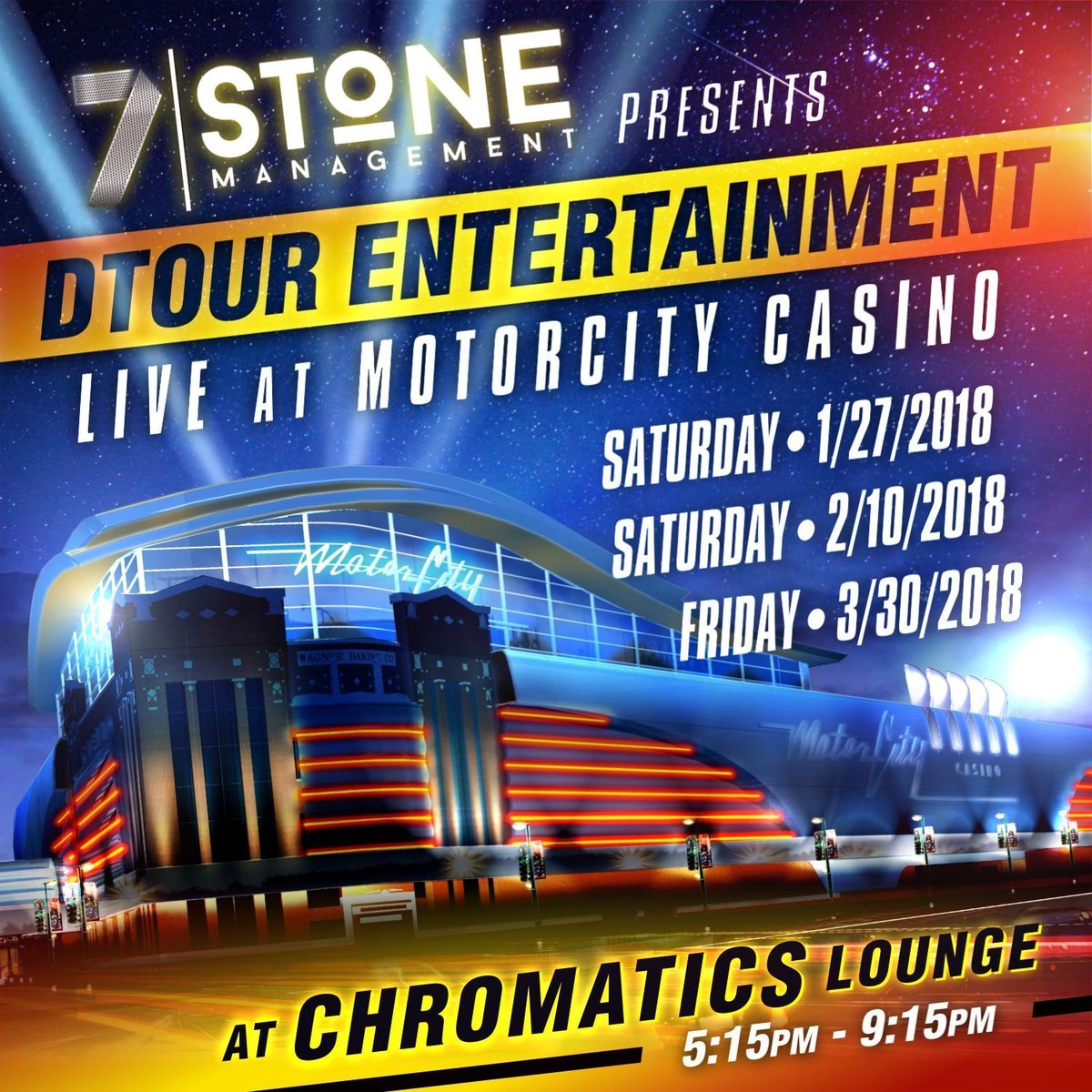 7StoneDetroit's tweet photo. #7StonePresents: #DTourBand's Upcoming Shows at #MotorCityCasino | #ChromaticsLounge | #DetroitMusic #Funk #Motown https://t.co/QmlzhfnEJU