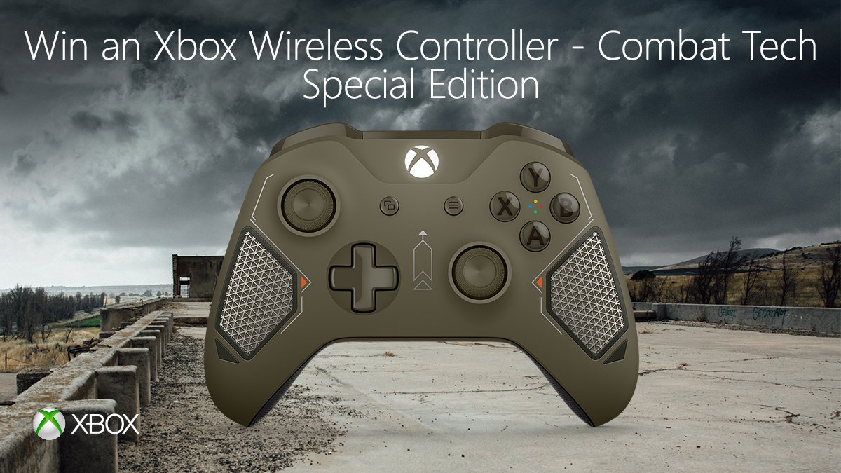 donazaborski's tweet photo. Want to get your hands on our newest Combat Tech controller?
RT and follow for a chance to win! Rules: https://t.co/gpXXOnnd1Y #XboxCombattech #Sweepstakes by #Xbox via @c0nvey https://t.co/uda5sRQCg2