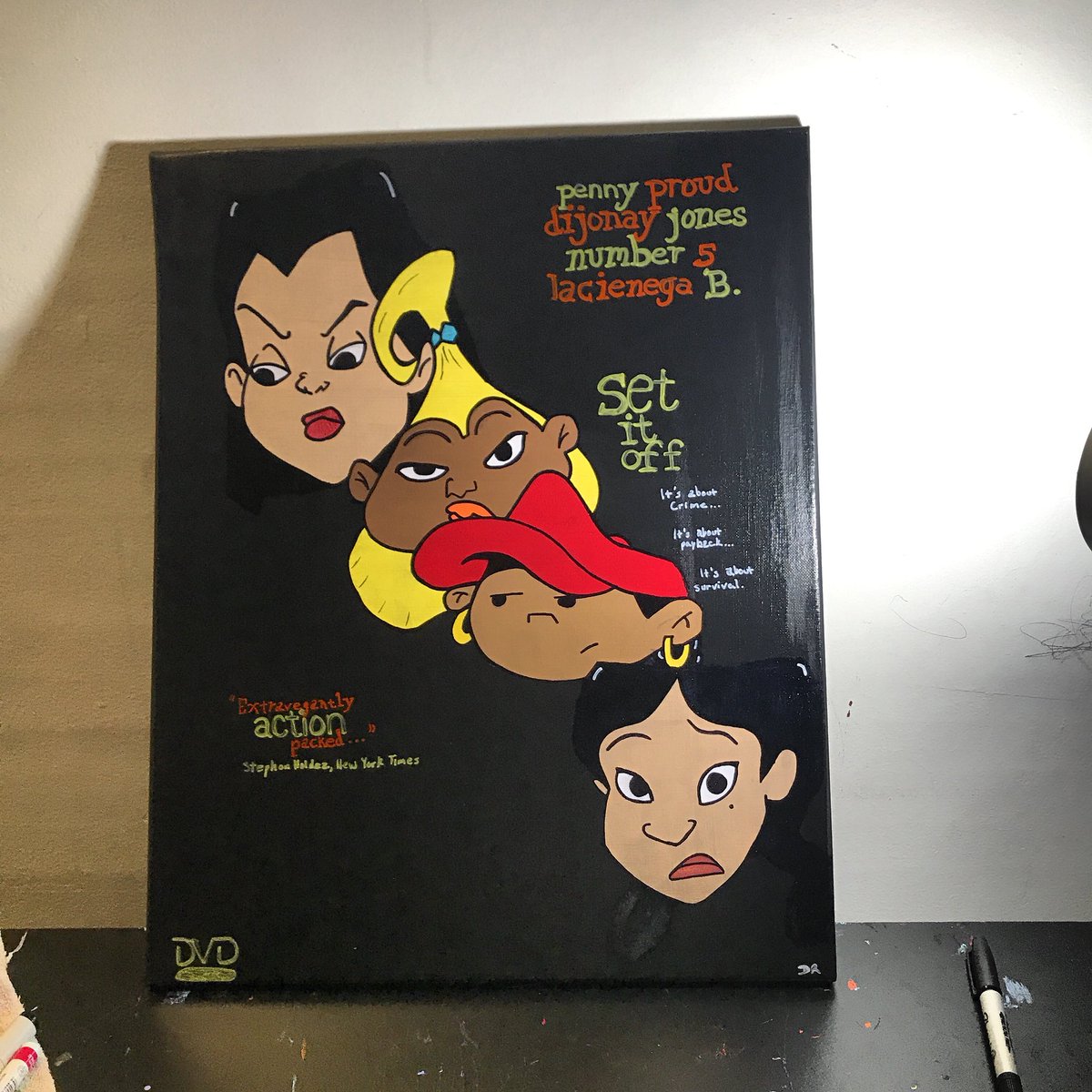 DionRose_FABink's tweet photo. One of my favorite movies #SetItOff mixed with two shows I liked as a kid #proudfamily #codenamekidsnextdoor #fortheculture #dopeart #dopeblackart #blackexcellence #trapxart #fabink https://t.co/Ov7244jlKw