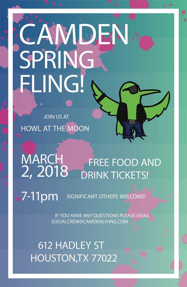 CamdenSocial's tweet photo. We look forward to seeing everyone tonight at the #CamdenSpringFling ! Remember to say you’re with Camden so you can get your wristbands! #pianobar #camdensocialcrew https://t.co/ZEekNX6Cel