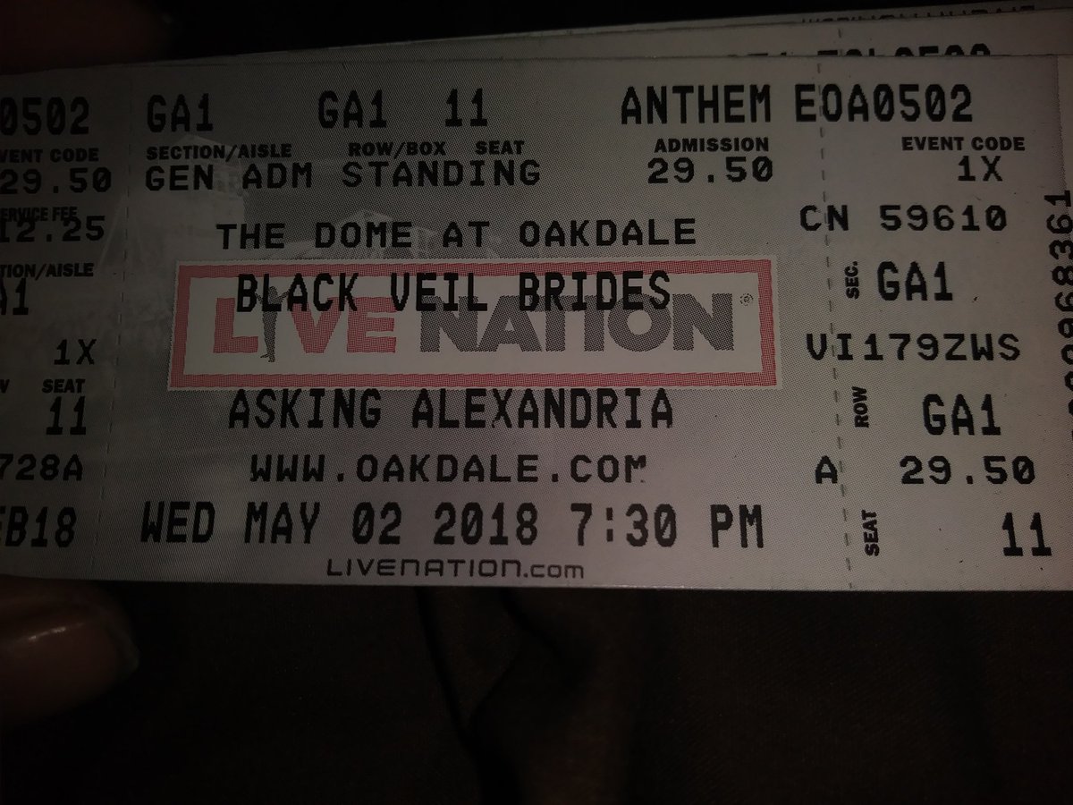 freackshow_mom_'s tweet photo. So stoked!
My tickets 4 #RessurectionTour (2nd 1/2) 2 see @blessthefall @AAofficial n @blackveilbrides in Wallingford CT on May 2nd!!!
I'm ganna b getting my #BVBVIP next week hopefully!!!
I cannot wait!!!! Going with BVB like @sissyhinz3 n lil fam, we're ganna have a blast!!!! https://t.co/mSCZ4wztgY