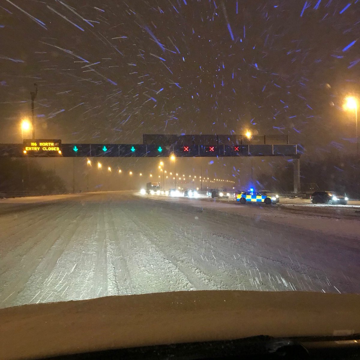 Whatever you’re doing tonight make you wrap up warm and remember to take extra care if you’re out &amp; about. Thoughts go out to our amazing emergency services who are doing what they do best in the freezing cold with little reward. (Image: @CMPG)