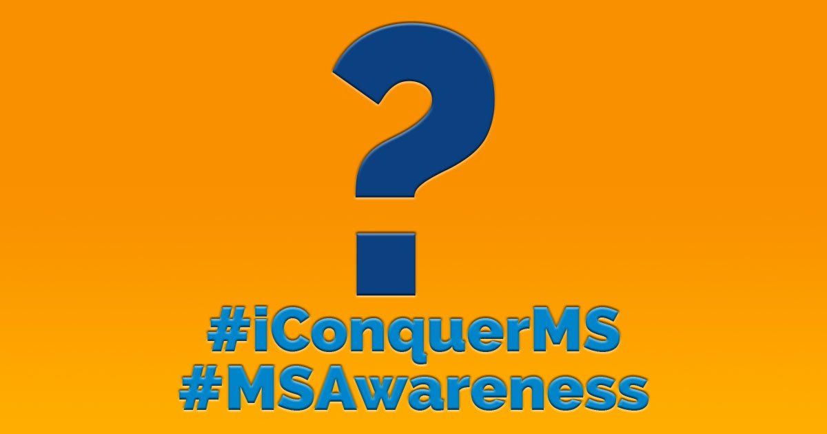 iConquerMS's tweet photo. What areas of #MS research do you think deserve more attention? Or what do you think should simply be looked into that haven't even been investigated yet? What do you want to hear more about in the field of Multiple Sclerosis research? Tweet your thoughts #iConquerMS #MSAwareness https://t.co/olu58R4QHR