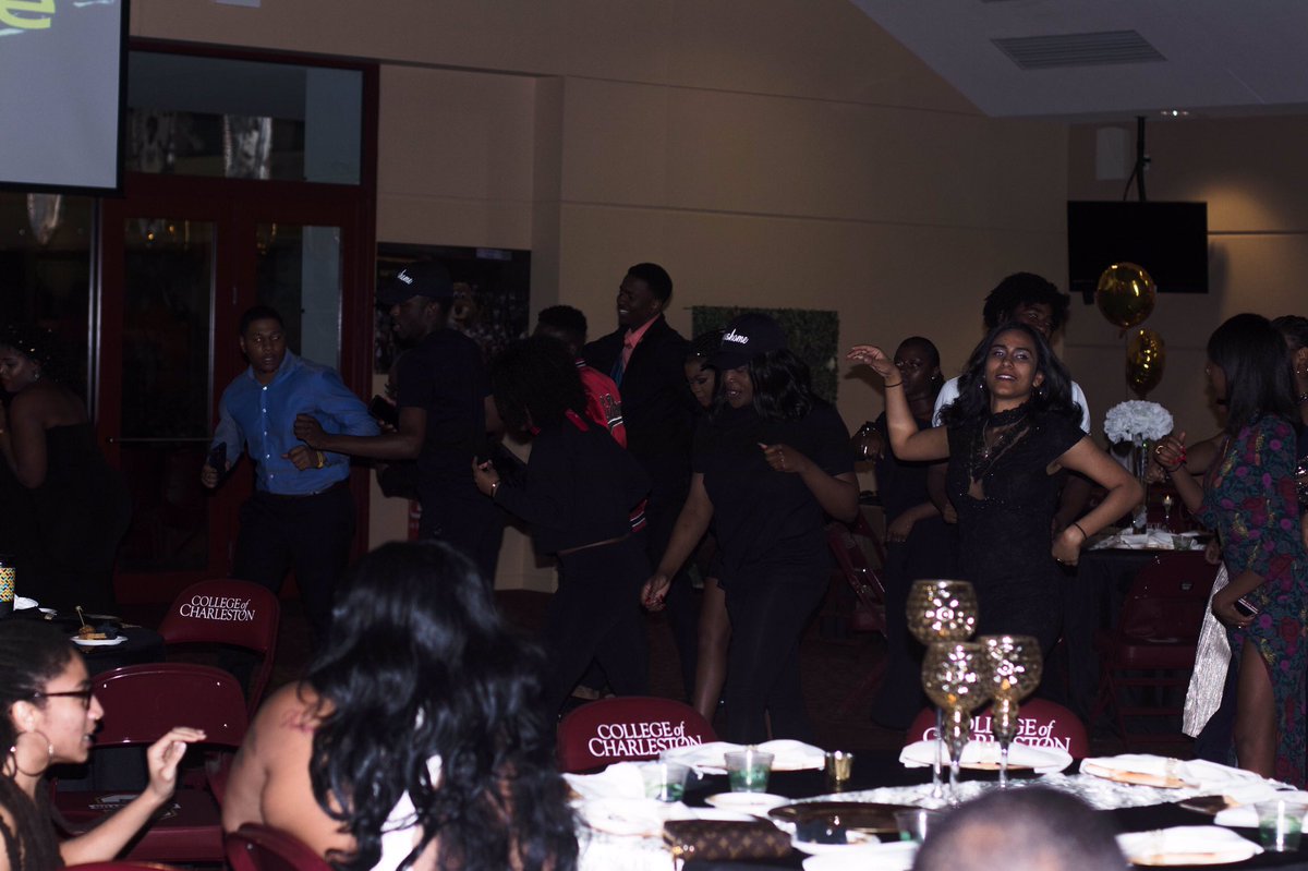 CofC_BSU's tweet photo. We closed out BHM with our annual Rhapsody in Black event. It was a night filled with melanin magic and black excellence. HUGE shout out to our photographer @denwri , host @ThatsWhassupp , DJ @DJSCrib06 , A Mane Event Party and Tent Rentals and all of our performers and guests! https://t.co/SEYeSwpuRA