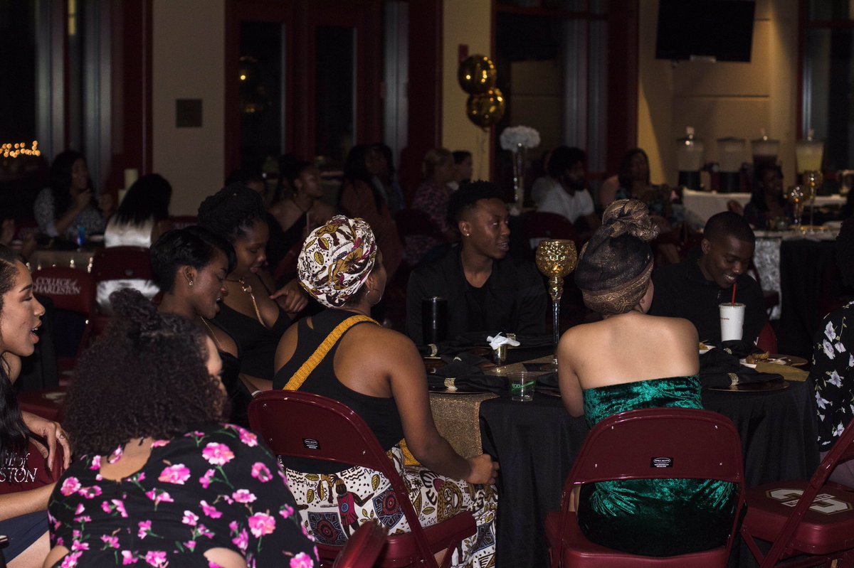 CofC_BSU's tweet photo. We closed out BHM with our annual Rhapsody in Black event. It was a night filled with melanin magic and black excellence. HUGE shout out to our photographer @denwri , host @ThatsWhassupp , DJ @DJSCrib06 , A Mane Event Party and Tent Rentals and all of our performers and guests! https://t.co/SEYeSwpuRA