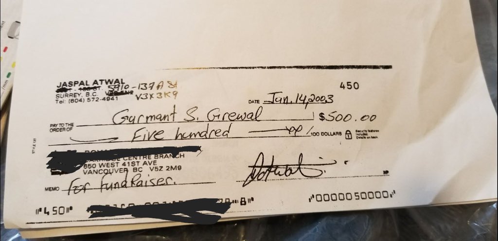 PMLaurier's tweet image. Well, this is embarrassing.  Conservatives were all haughty this week demanding to know how Jaspal Atwal got invited to a government event. Turns out one of their own former MPs wrote him a reference letter and invited him to a fundraiser: #cdnpoli