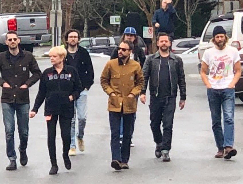 AMPLIFYeg's tweet photo. The @awolnation posse arrives for X98.5/Greenville acoustic performance.  #awolnation https://t.co/iOb2kvTxqr