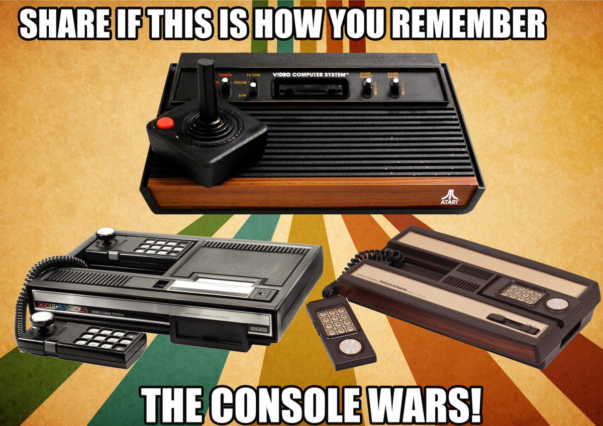 This is how I remember the late 70s/early 80s console wars! #Atari ...