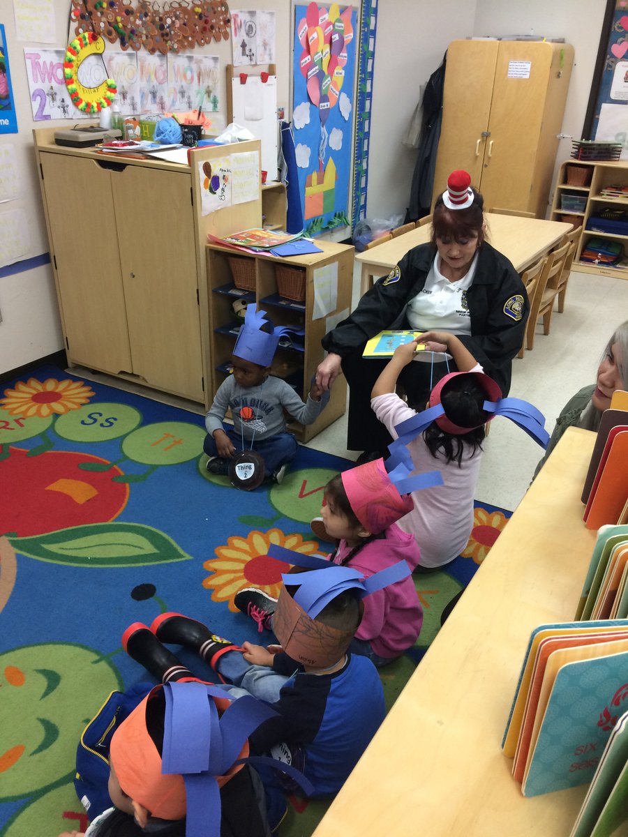 lbpd_volunteers's tweet photo. #LBPDVolunteers helping to celebrate #DrSeussbirthday at #LBYMCA - #ReadAcrossAmericaDay Thank you #DrSeuss for all your great books and wisdom! https://t.co/SWvlhHp4OG