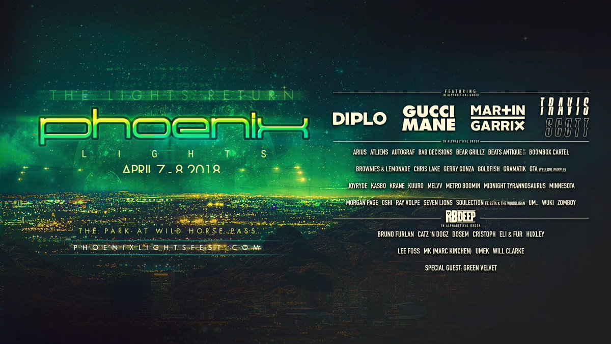 PHXLightsFest's tweet photo. ☄Ticket Giveaway ☄

1. Click ❤️ 
2. Pick a number 020584 - 021774
3. Tag which artist you are most excited for &amp; why
4. RT 

Must do 1-4
Must follow us + @ThomasTurnerAZ 
Winners announced on Sunday 3/4

🎟 https://t.co/ze6p2oHpQ7  | @ZiaRecords

👽👽👽#THELIGHTSRETURN 👽👽👽 https://t.co/SdSBdUAUza