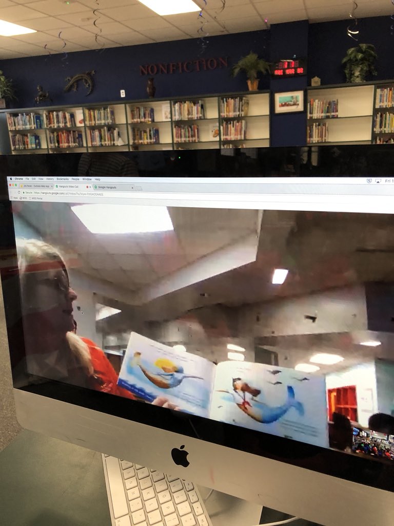 beasley_pride's tweet photo. 3rd grade literally read across America! Thank you to our former principal, Mrs. Kovalcik, for reading to our students all the way from Virginia today. #BeasleyPride https://t.co/FeVpJ6XZpo