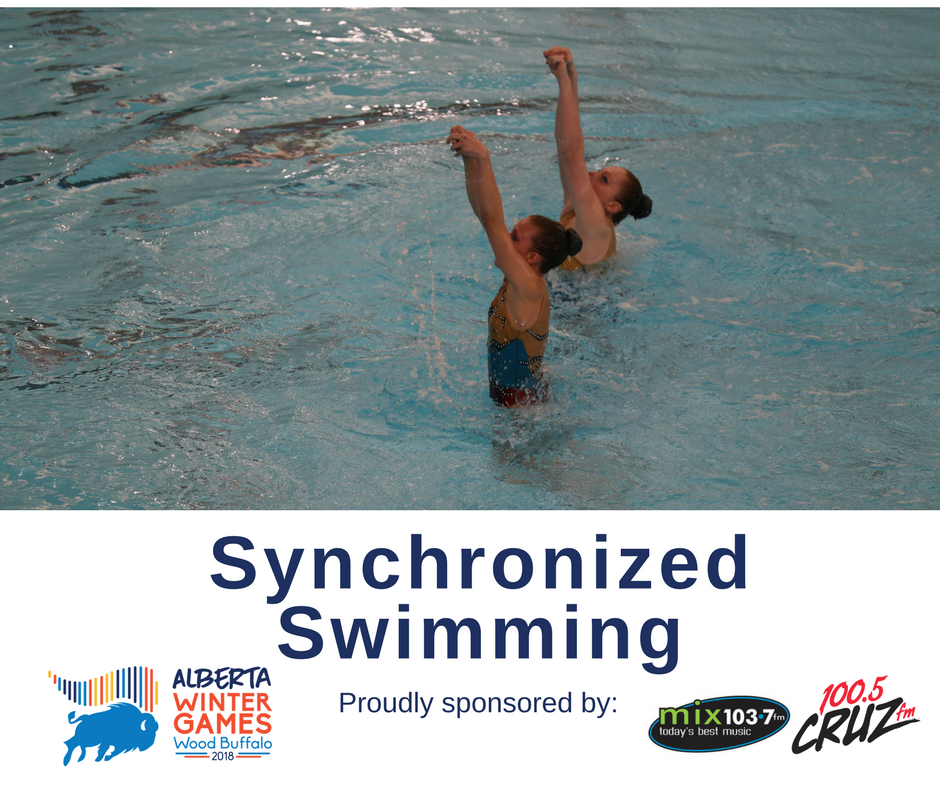 Thank you Harvard Broadcasting (<a href="/1005CRUZFM/">100.5 Cruz FM</a> &amp; @Mix1037radio) for being our sport sponsor for Synchronized Swimming. 

See more photos of Synchronized Swimming from the 2018 Wood Buffalo Alberta Winter Games here: bit.ly/2F77HSh #YMM #RMWB