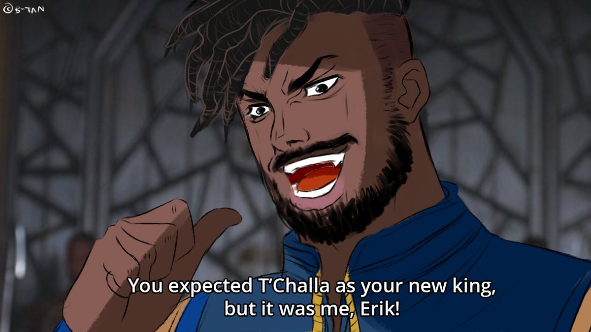 kimscorcher's tweet photo. I just found out there's a #BlackPanther sub-fandom in which Killmonger exclusively talks through anime references and I am living for it.
credit:
@btanselanoican
https://t.co/iCZQzNtBkR
https://t.co/o74lpCsyHa
@michaelb4jordan
#weebmonger #anime #thepowerofgodandanime https://t.co/Hb1H8blIuO