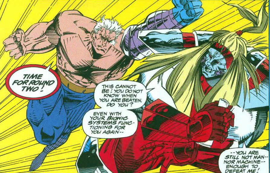 DeadpoolCable_'s tweet image. I'm fighting that communist a-hole Omega Red! He has no chance against a warrior born to fight #Apocalypse! Hey, wait a minute. Who the Hell am I talking to? I'm the only one here besides Omega. I've been around #Deadpool to long. His crazy is starting to wear off on me. Oh sh**!