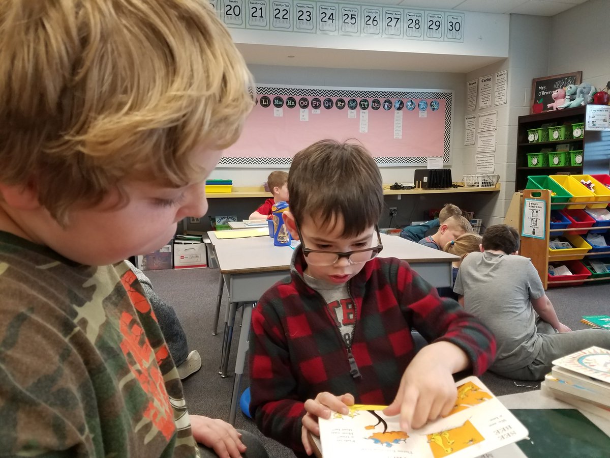 obrien1st's tweet photo. Read Across America Week and Dr. Seuss Day with our 5th grade buddies!
#Schwenksvillechat 
#SchwnksvilleES https://t.co/2pWk0kQl6V