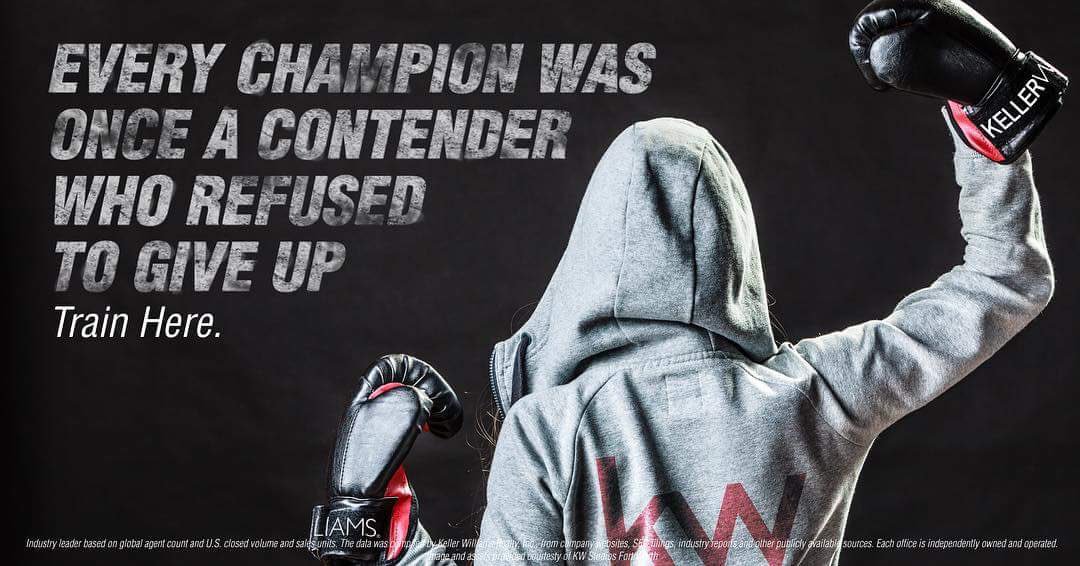 What do all our champions have in common? They train at the same gym.

#trainhere #trainhard #KellerWilliams
