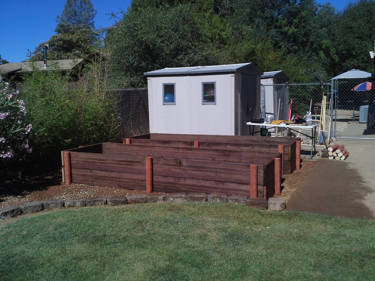 thomas_lndscape's tweet photo. Pressure treated Planter boxes with expanded metal to keep out gophers.
#gophers #expandedmetal #planters #planterboxes #vegetables #garden #gardening https://t.co/mkOZzqvJHG