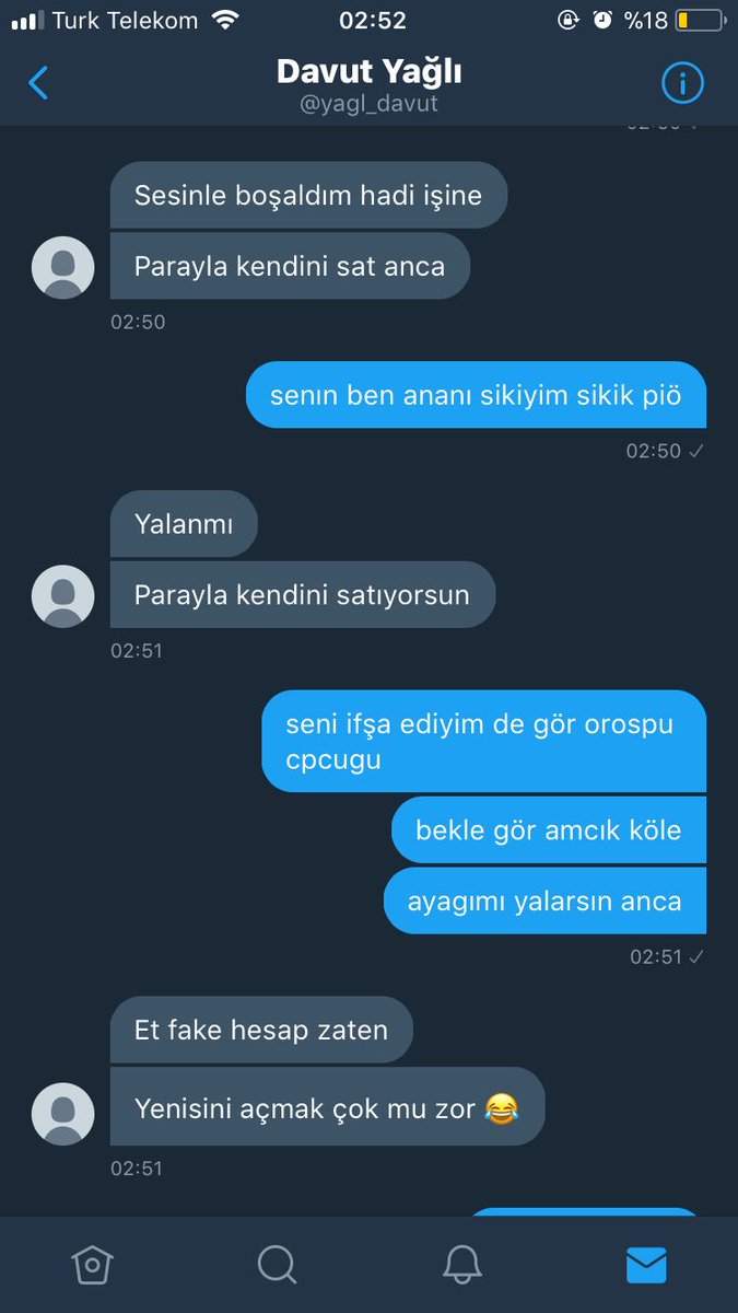 sahibe meli 在 twitter 上 yagl davut bi orospu cocugu daha kole finansalkole sahibe finansalkole https t co d7s1fgxdzw twitter