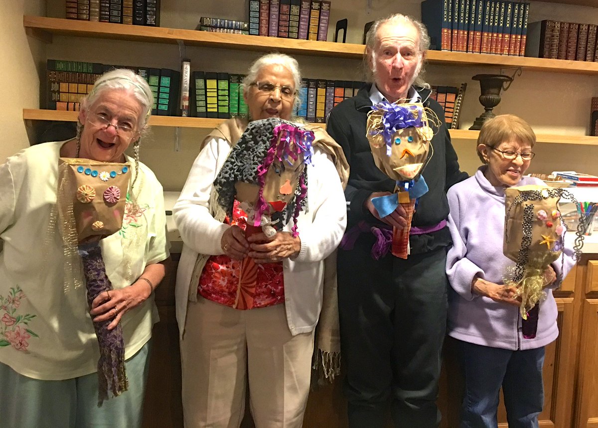 ArtsforHumanity's tweet photo. In celebration of this weekend's Puppet Palooza, Garden Court residents make Lolligockers with Arts for Humanity! @PuppetPaloozaSB #PuppetPalooza #SantaBarbaraArts #ArtsForHumanity https://t.co/5fatOrsI67