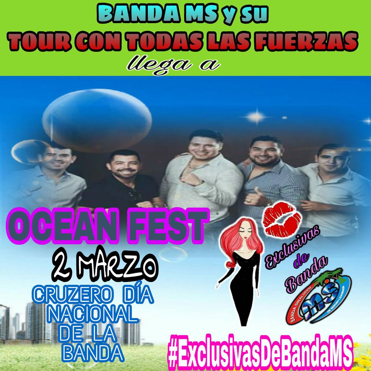exclusivas_ms's tweet photo. ❤HOY 2 DE MARZO❤ @BANDA_MS En #OCEAN_FEST #CRUZERO_DIA_NACIONAL_DE_LA_BANDA #TourConTodasLasFuerzas💪💘 @exclusivas_ms💅 @carloschollet💋 https://t.co/raHVCqafAI