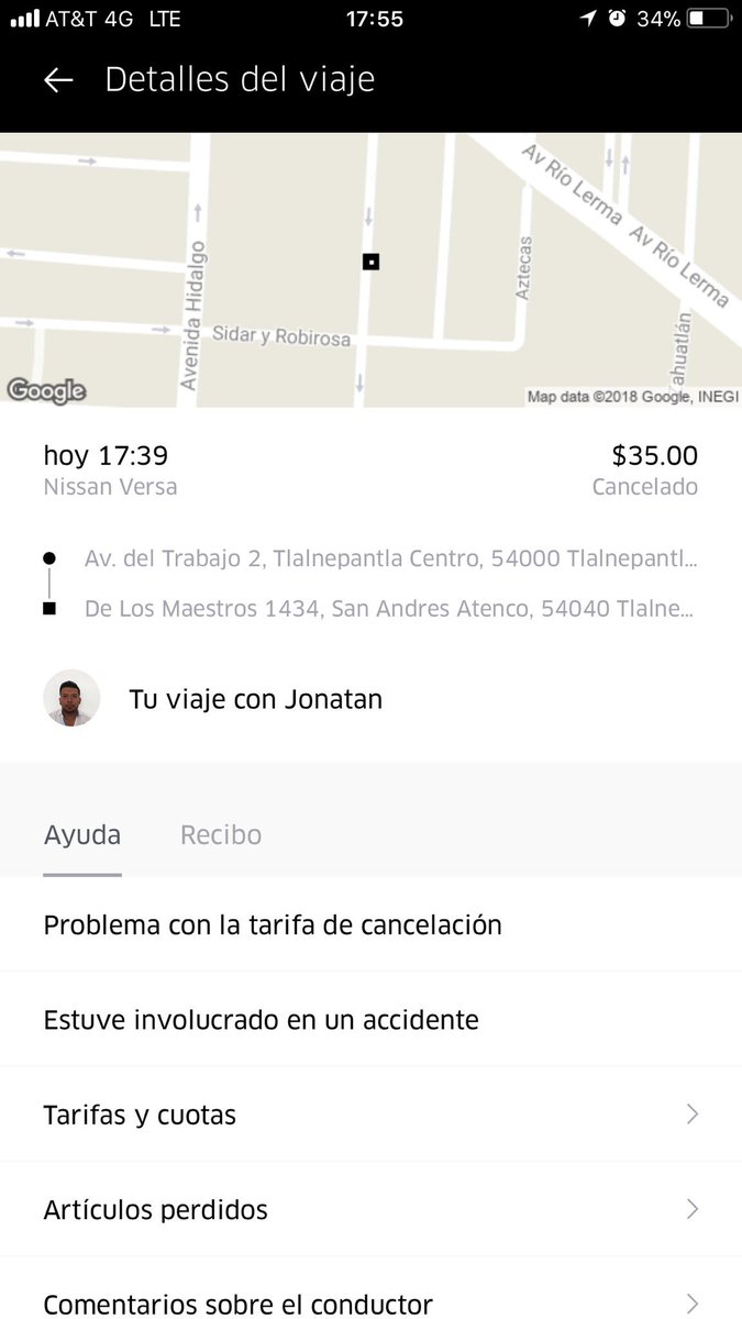 VILLARON's tweet photo. @Uber_MEX no es posible cada vez peor estaba a 3 min y de pronto se fue alejando hasta más de 13 min nunca contestó y ¿me quieren cobrar ? @CDMX_Semovi @SEMOV_Edomex https://t.co/P3v6r93u2O