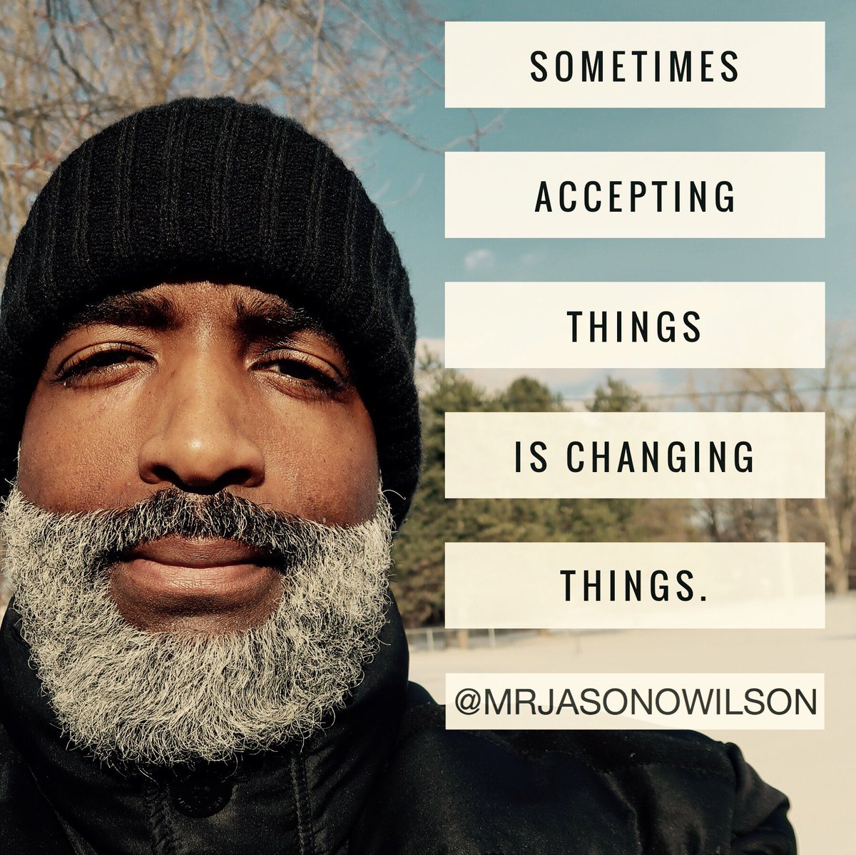 mrjasonowilson's tweet photo. Sometimes accepting things is changing things. #TeachTrainTransform https://t.co/o9xFY8Dmlo